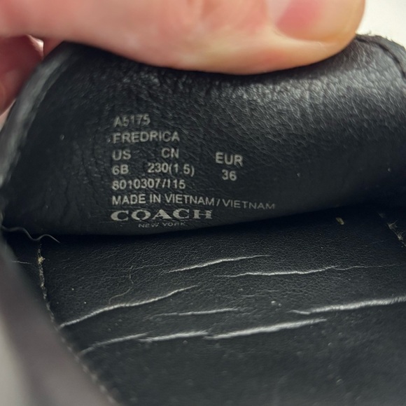 Coach Fredrica Loafer Shoes Black Size 6 - Picture 5 of 9